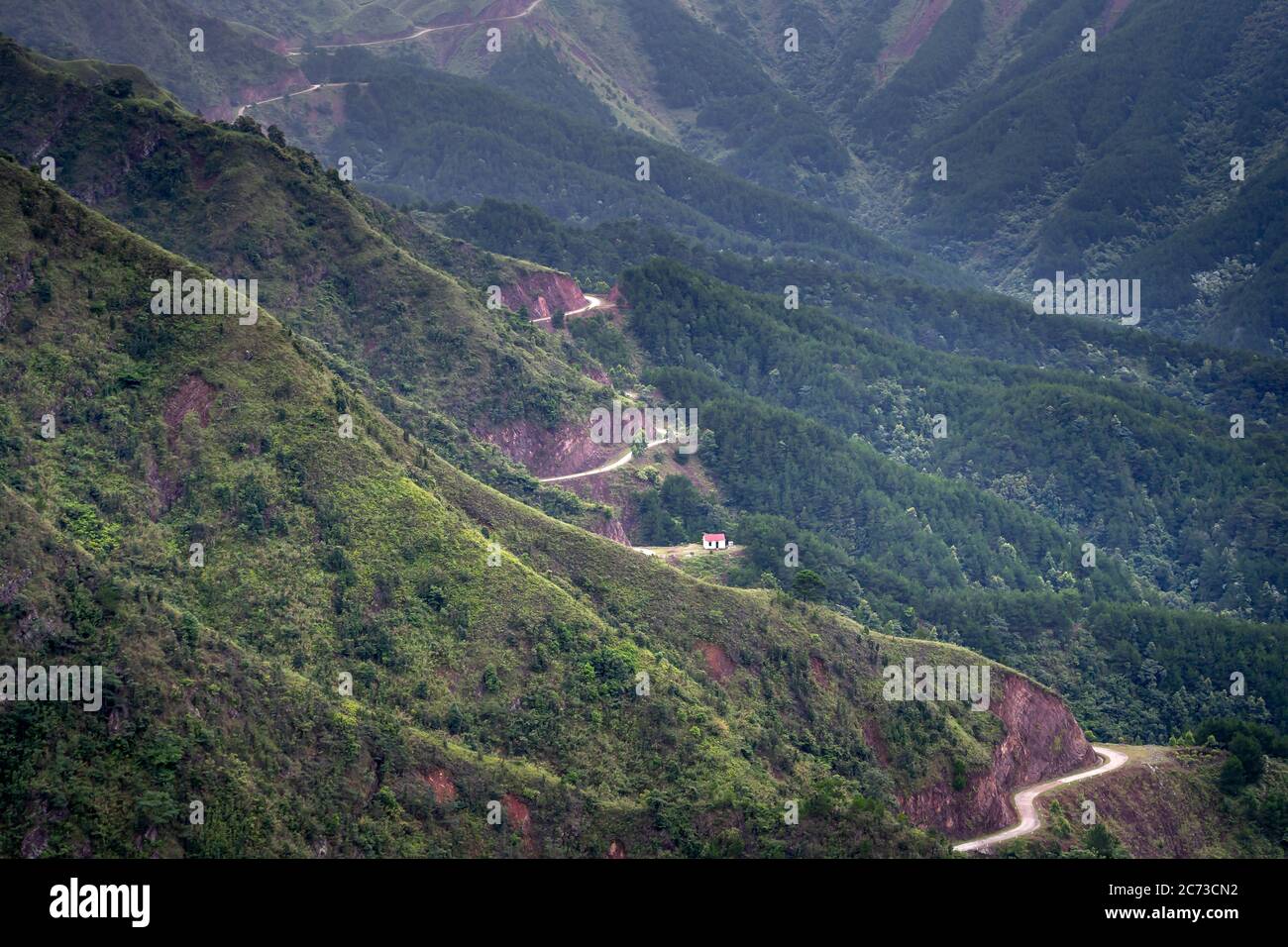 Région de Binh Lieu dans la province de Quang Ninh, dans le nord-est du Vietnam. C'est la région frontalière du Vietnam - Chine Banque D'Images