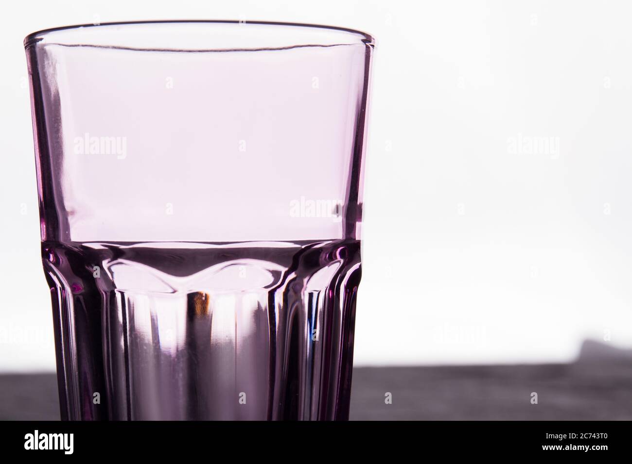 Verre en gros plan vintage. Banque D'Images