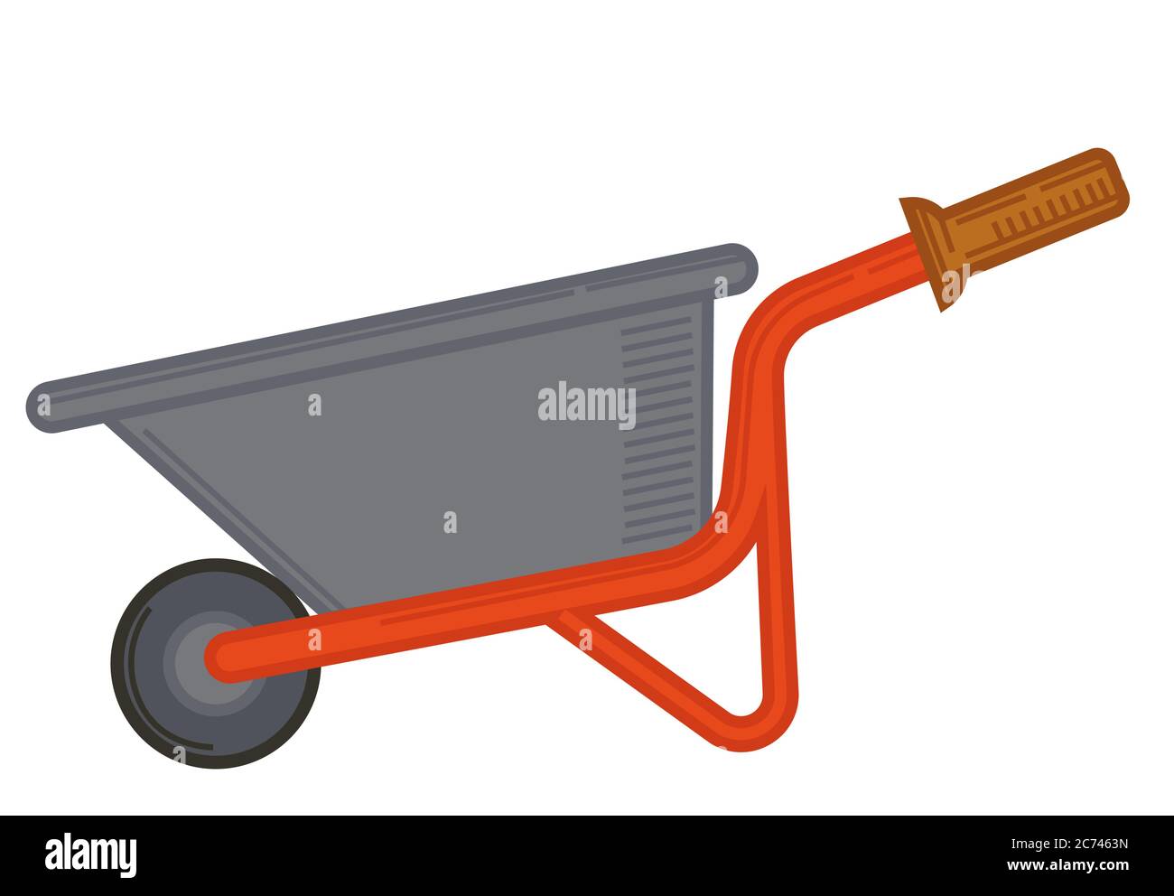 Brouette avec roue, chariot pour applications agricoles Vector Image  Vectorielle Stock - Alamy