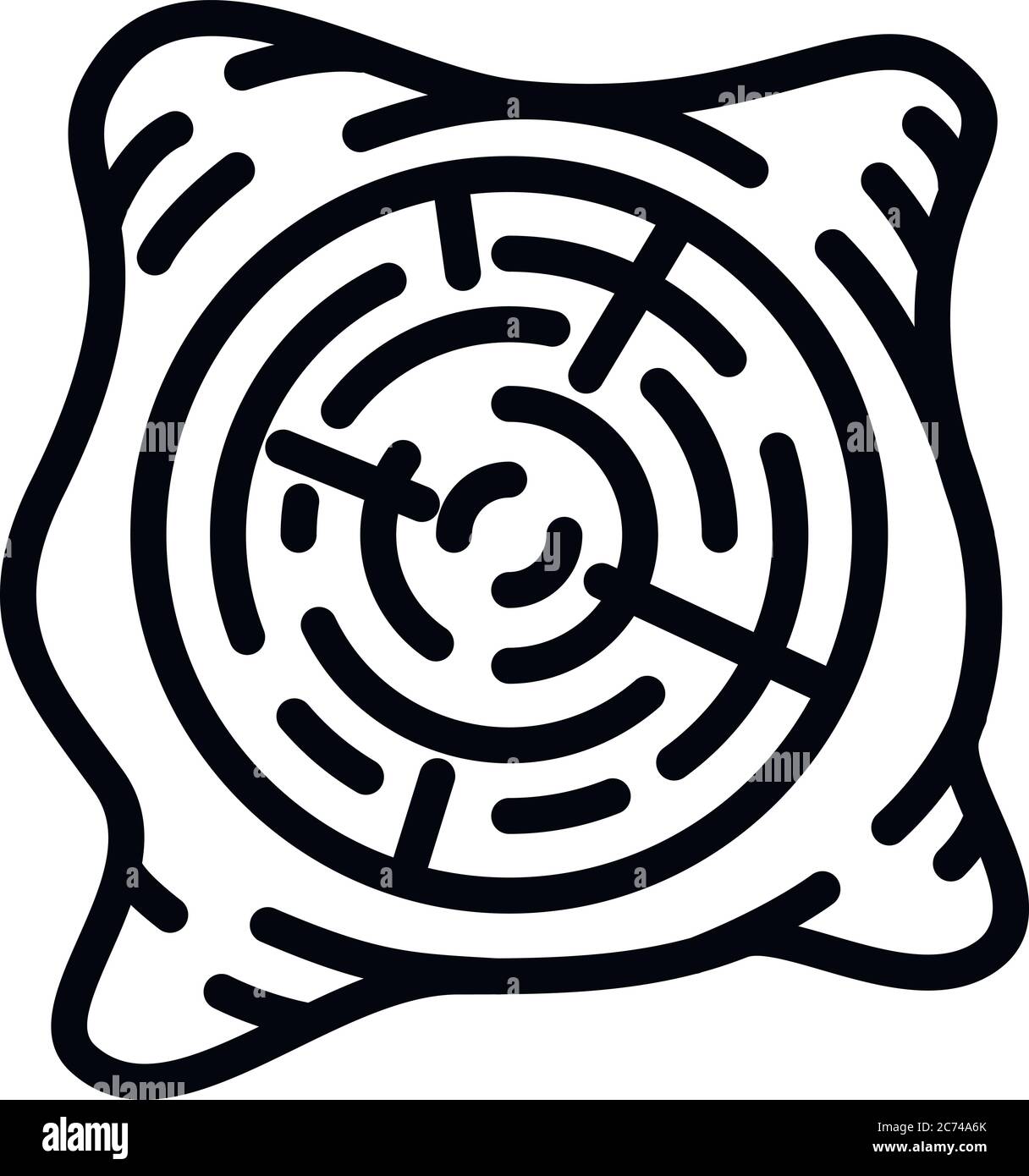 Voir l'icône en haut de la souche. Contours haut Afficher icône vecteur moignon pour la conception web isolé sur fond blanc Illustration de Vecteur