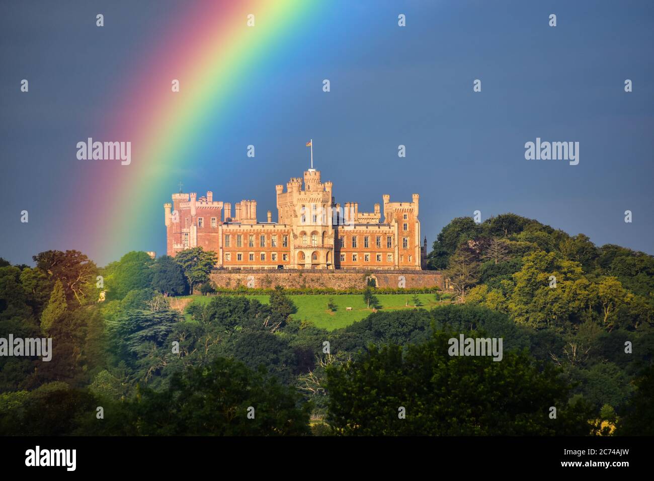 Arc-en-ciel, Château de Belvoir Banque D'Images