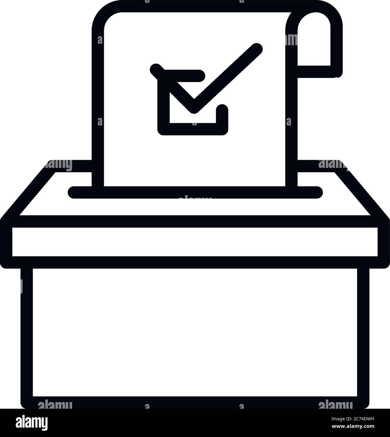 L'icône de l'urne. Contours urne icône vecteur pour la conception web isolé sur fond blanc Illustration de Vecteur