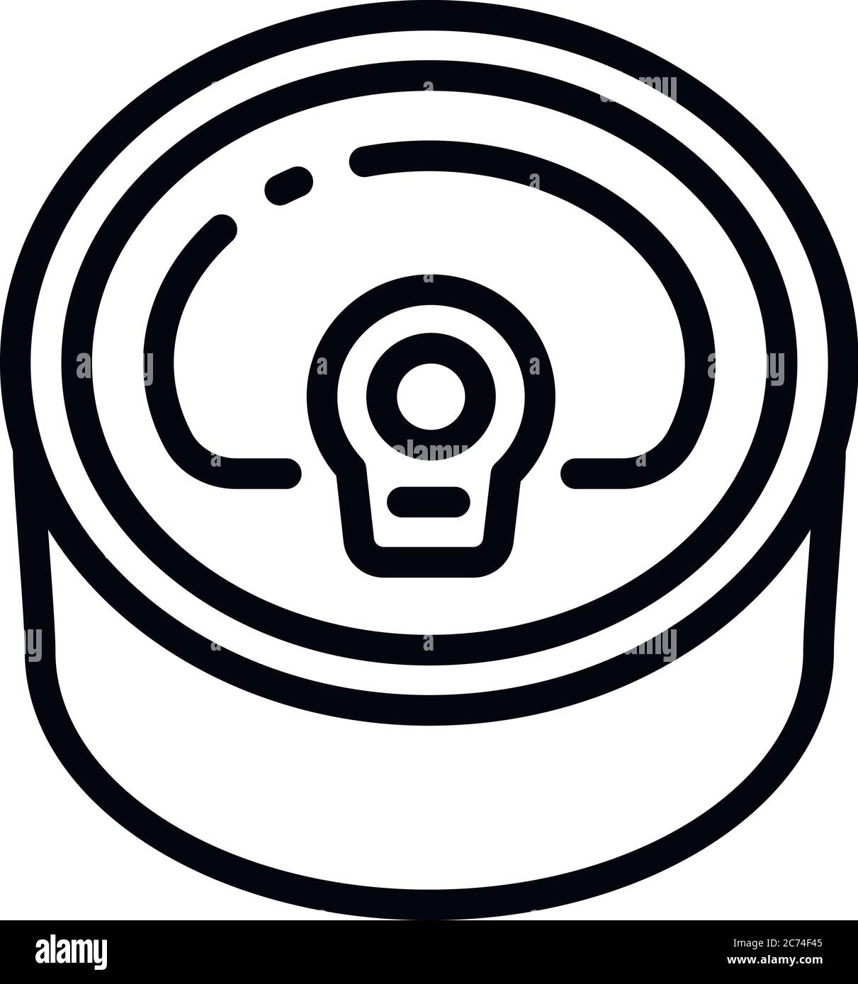 L'icône de boîte en fer blanc. L'étain peut exposer l'icône vecteur pour la conception web isolé sur fond blanc Illustration de Vecteur