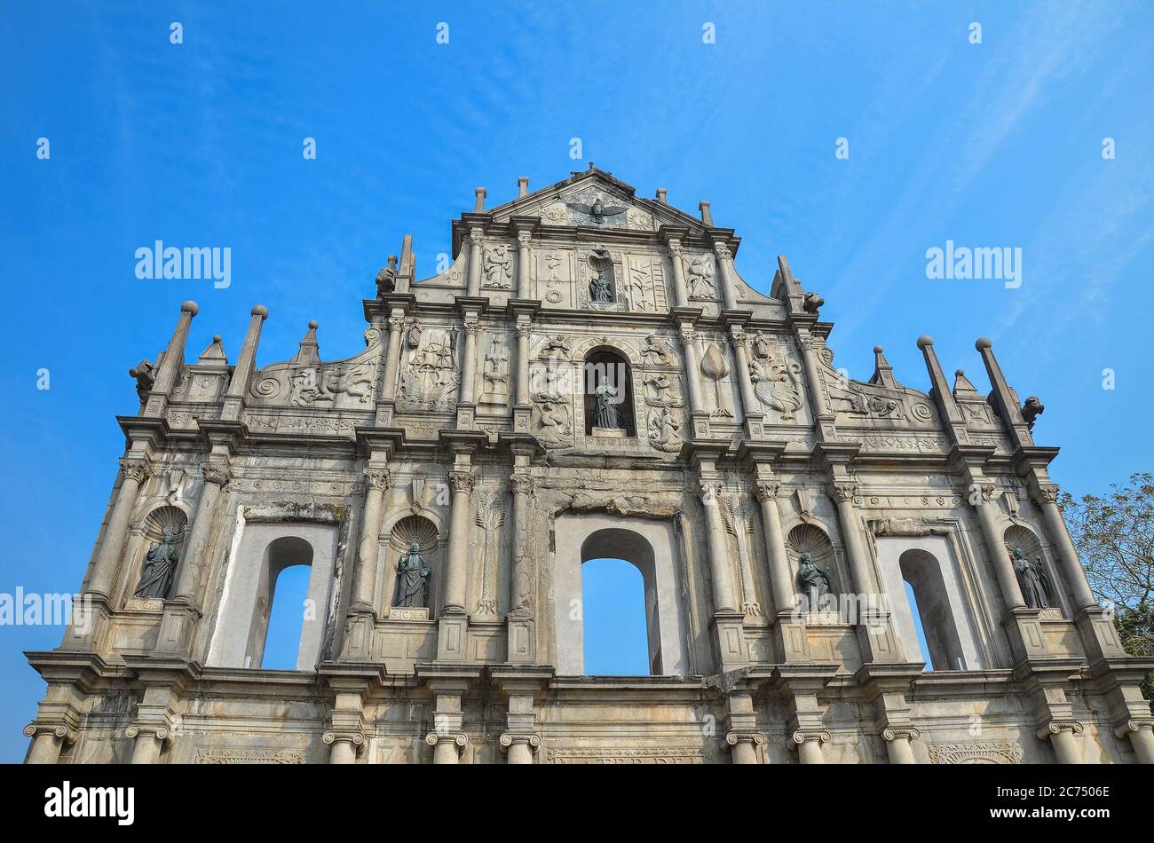 Ruines de Saint-Paul. Macao. (Macao) Chine Banque D'Images