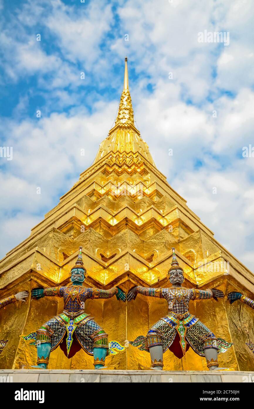 Temple du Bouddha d'Émeraude. Bangkok. Thaïlande Banque D'Images