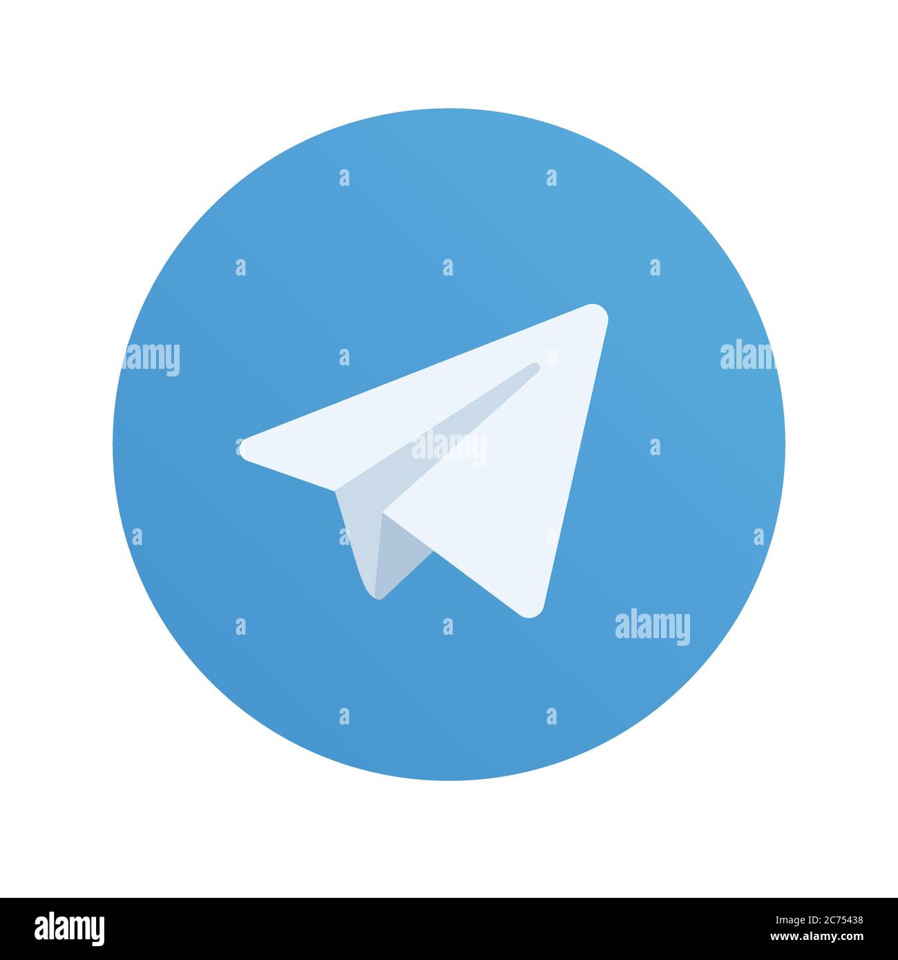 Logo vectoriel bleu avion papier. Fond plat des médias sociaux Image  Vectorielle Stock - Alamy