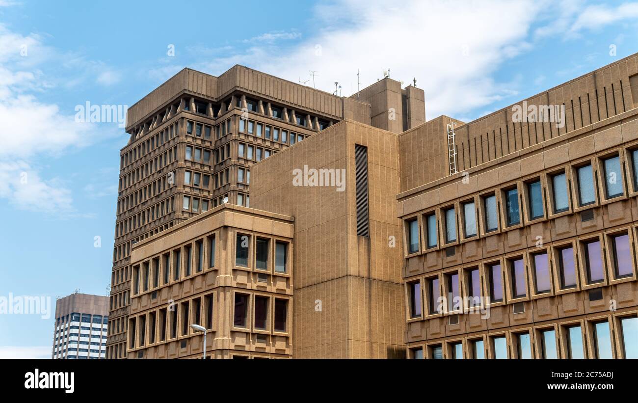 Johannesburg, Afrique du Sud - octobre 2019 : le Centre civique de Braamfontein est le siège du Conseil municipal de Johannesburg en Afrique du Sud Banque D'Images