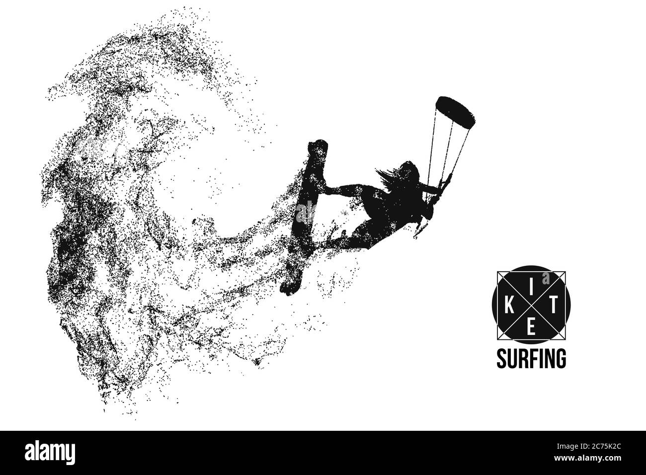 Kitesurf et kiteboarding. Silhouette d'un kitesurfer. Une femme en saut fait un tour. La concurrence aérienne. Illustration vectorielle. Merci de votre attention Illustration de Vecteur Kitesurf et kiteboarding. Silhouette d'un kitesurfer. Une femme en saut fait un tour. La concurrence aérienne. Illustration vectorielle. Merci de votre attention Illustration de Vecteur