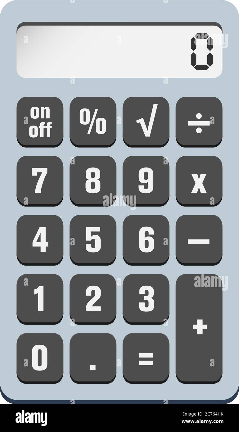 illustration vectorielle simple de calculatrice de poche isolée sur fond blanc Illustration de Vecteur