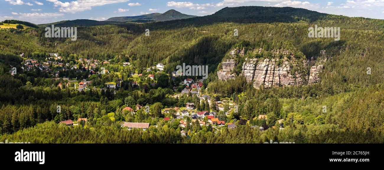 Panorama Oybin Banque D'Images
