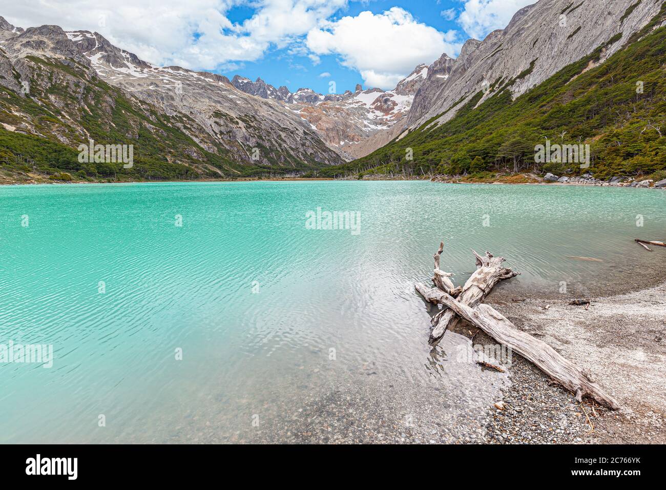 Lac Emerald - Paysage de la Tierra del Fuego, Ushuaia, Argentine Banque D'Images