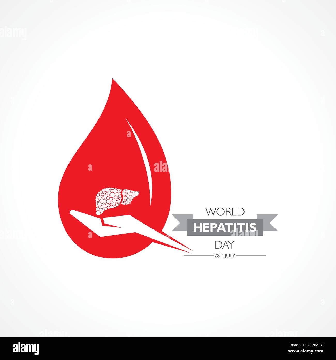 Illustration, affiche ou bannière de la Journée mondiale de l'hépatite observée le 28 juillet Illustration de Vecteur