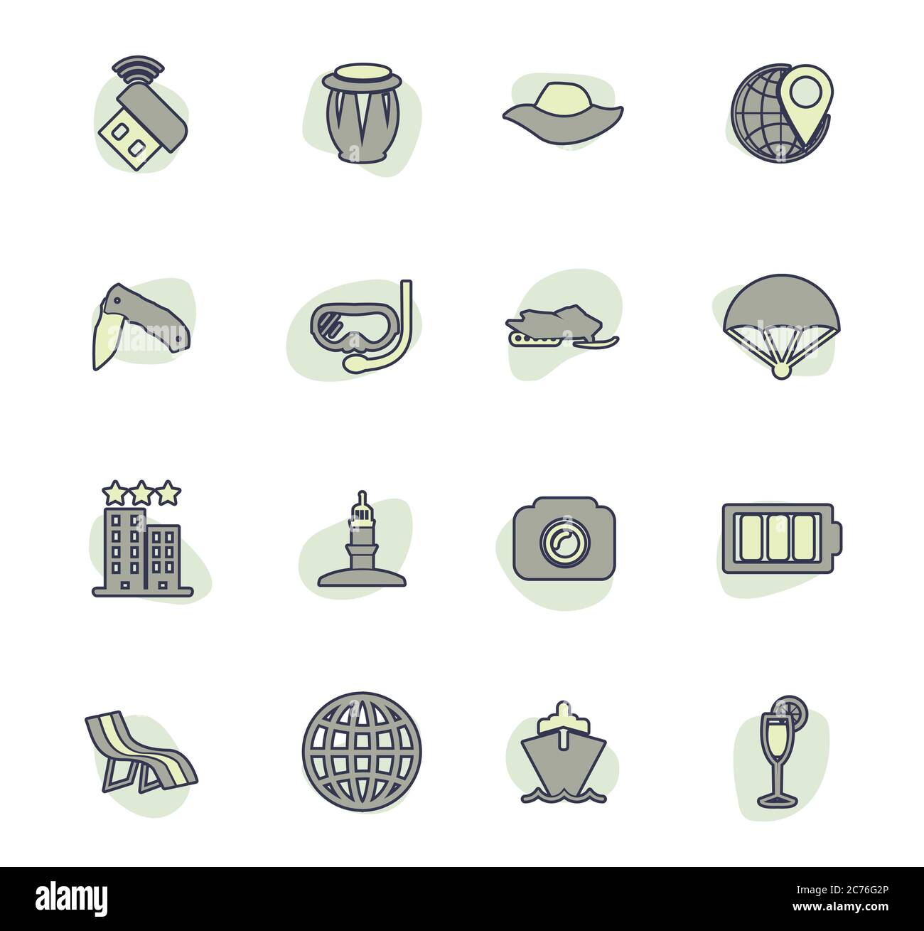 Billet d'icons set Illustration de Vecteur