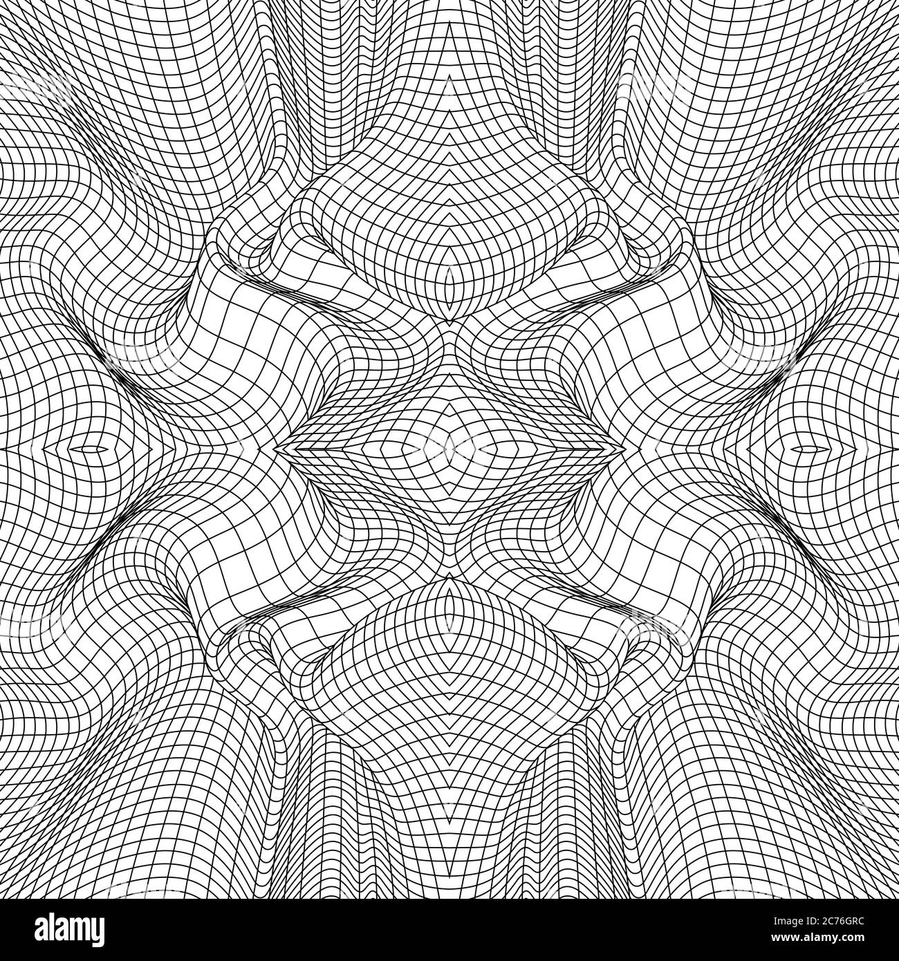 Motif géométrique bas en poly linéaire sans couture Illustration de Vecteur