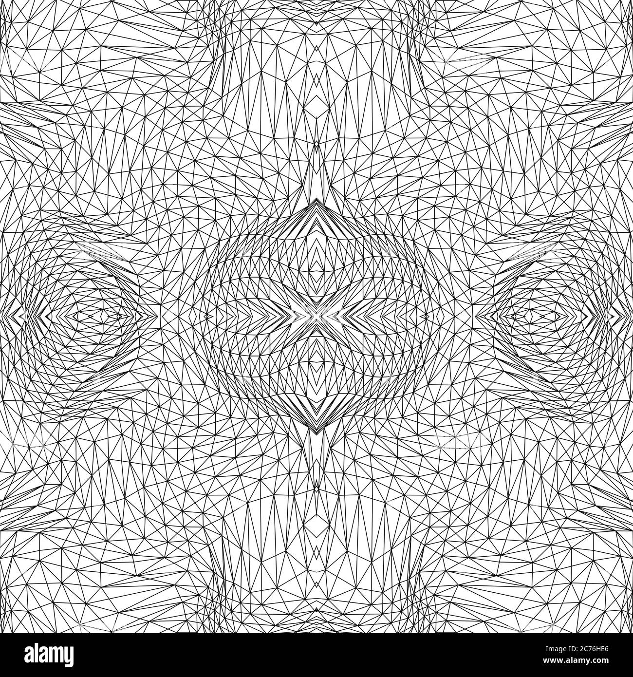 Motif géométrique bas en poly linéaire sans couture Illustration de Vecteur