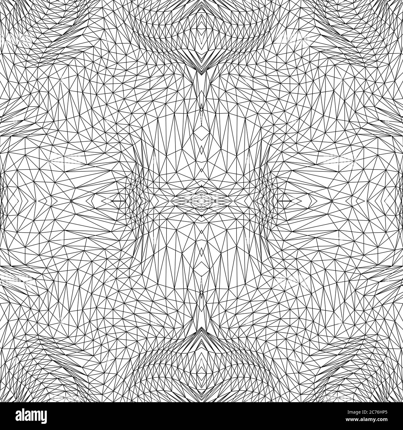 Motif géométrique bas en poly linéaire sans couture Illustration de Vecteur