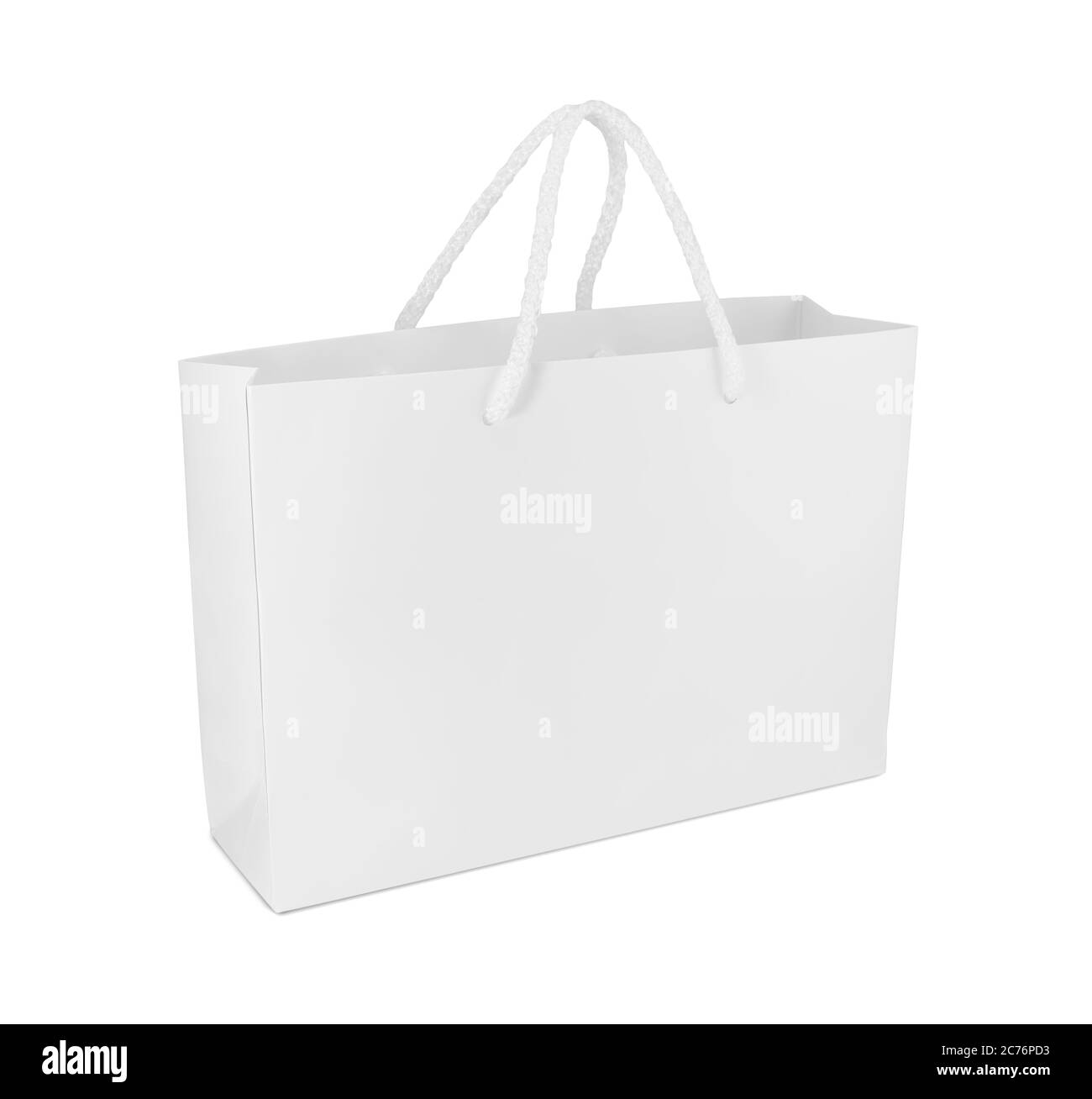 Sac de papier isolé sur fond blanc, gros plan Banque D'Images