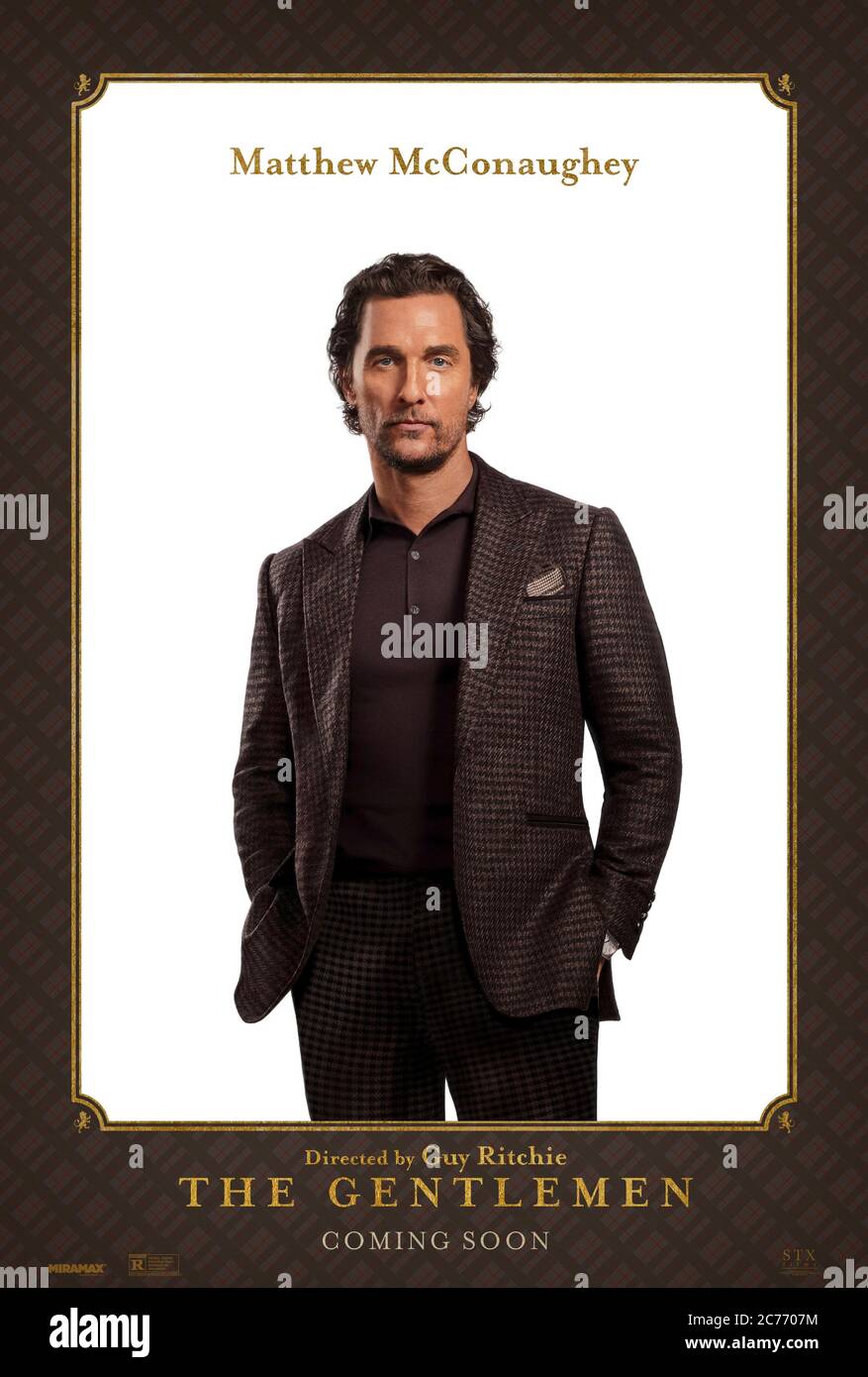 Les collègues (2019) réalisé par Guy Ritchie et avec Matthew McConaughey comme American drug lord Pearson Mickey essaie de vendre son entreprise basée à Londres s'occupant de la marijuana. Banque D'Images