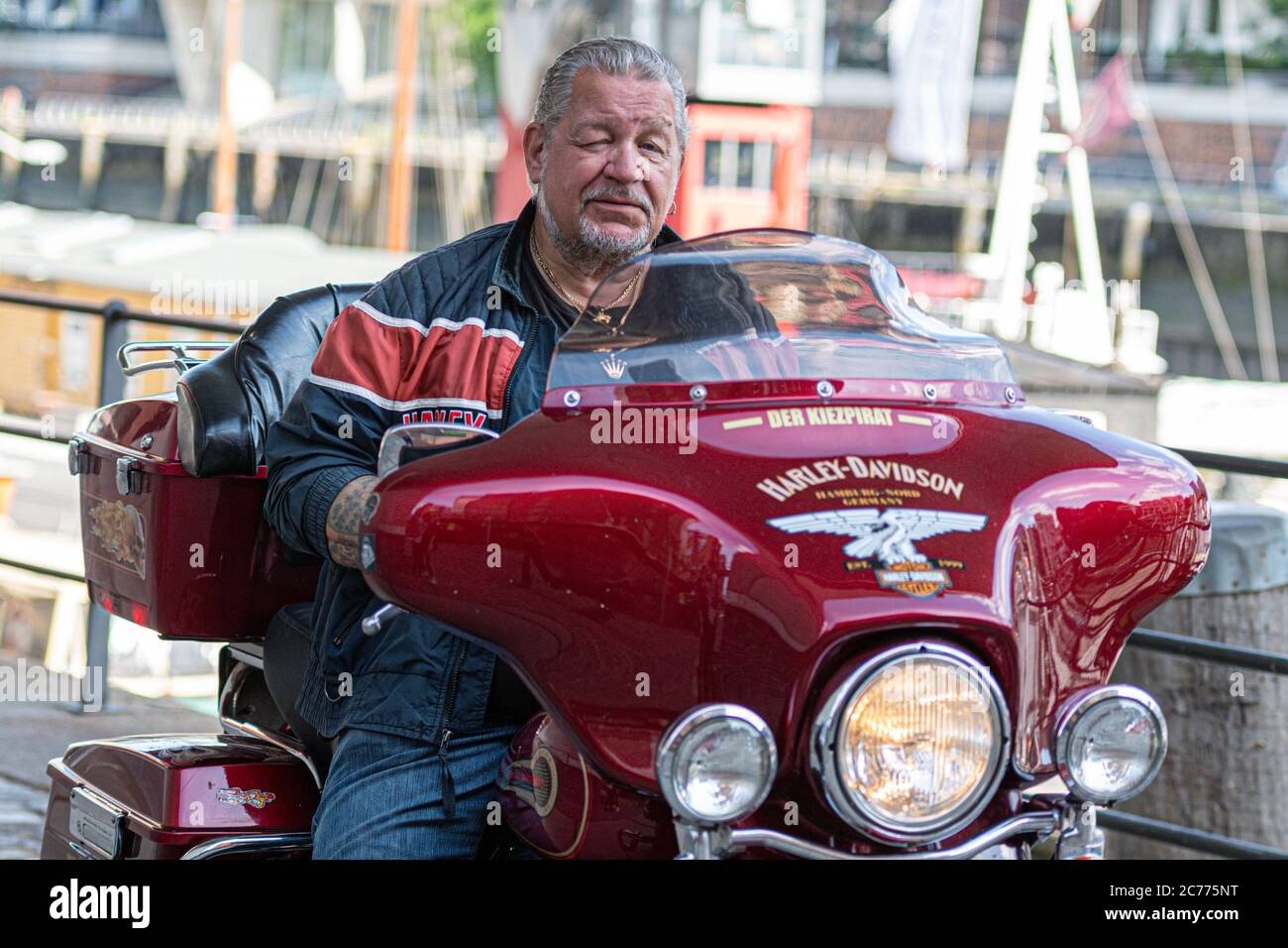 Kelle Haverland , GZSZ Sauspieler, Kiezpicat, Hambourg, Hafencity, Harley Davidson, 13.07.2020 Banque D'Images