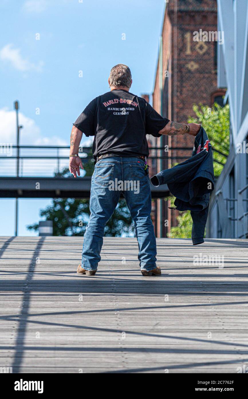 Kelle Haverland , GZSZ Sauspieler, Kiezpicat, Hambourg, Hafencity, Harley Davidson, 13.07.2020 Banque D'Images