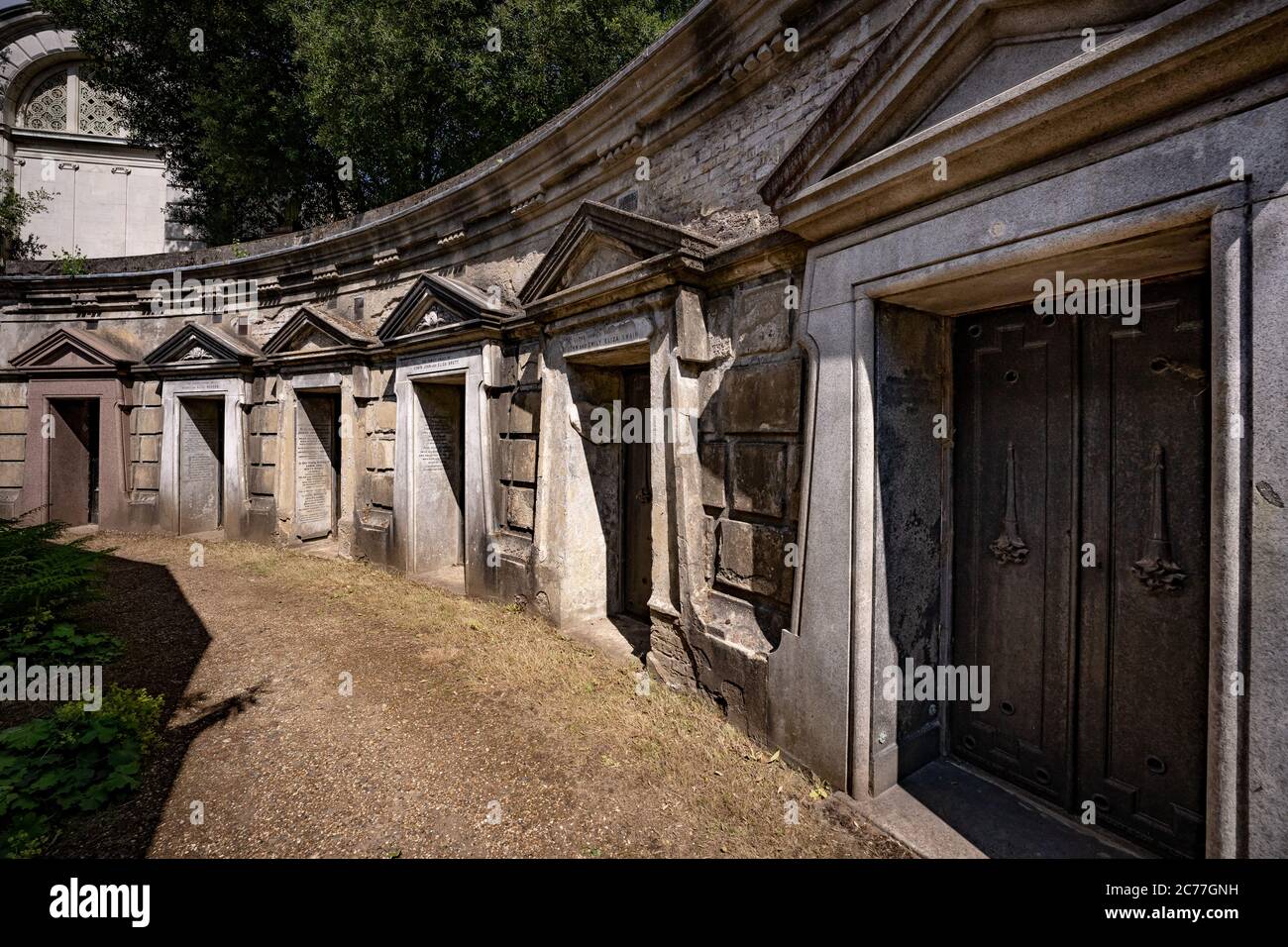 Cimetière Highgate (ouest) dans le nord de Londres, Royaume-Uni Banque D'Images