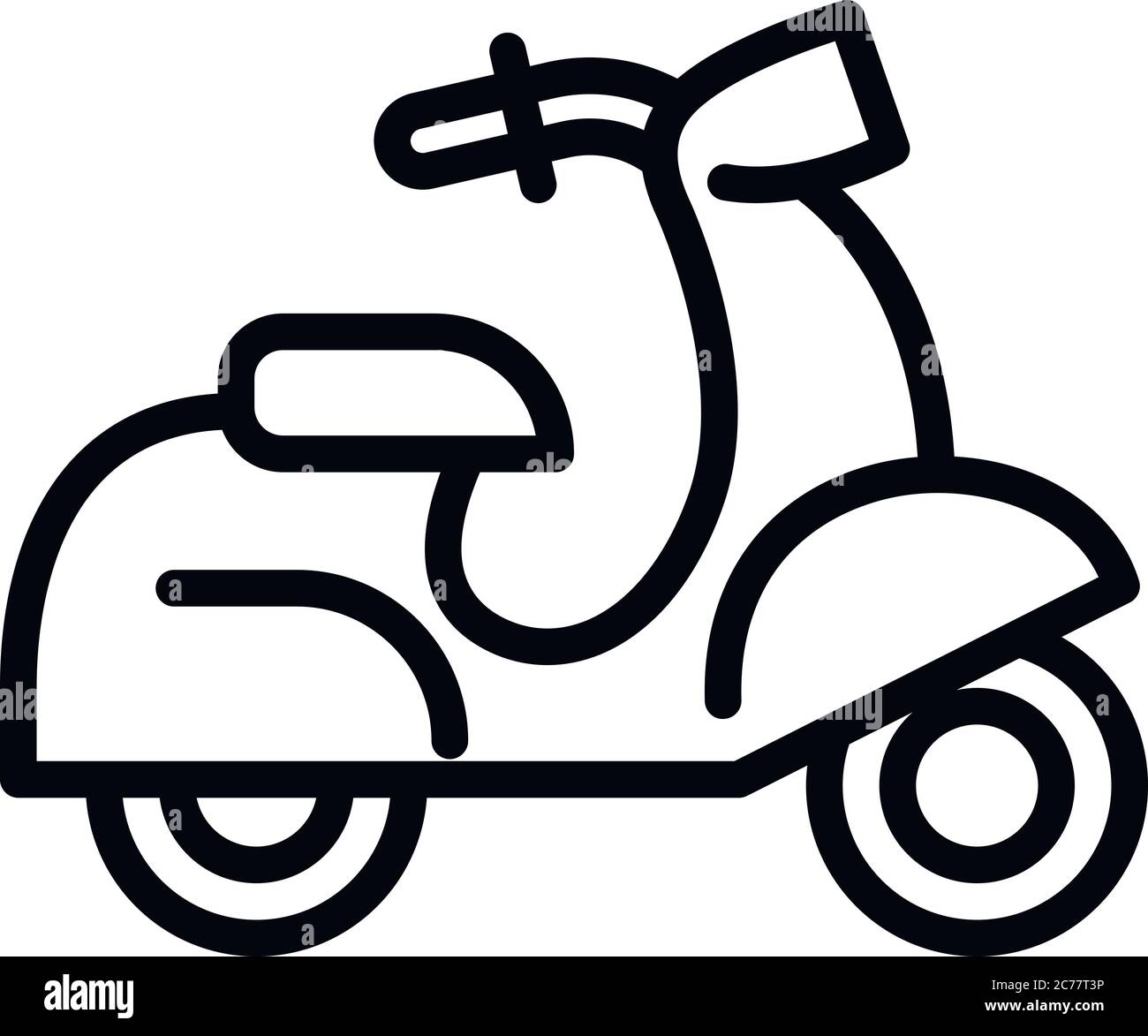 Icône de scooter italien. Outline italien scooter vecteur icône pour la conception de Web isolé sur fond blanc Illustration de Vecteur