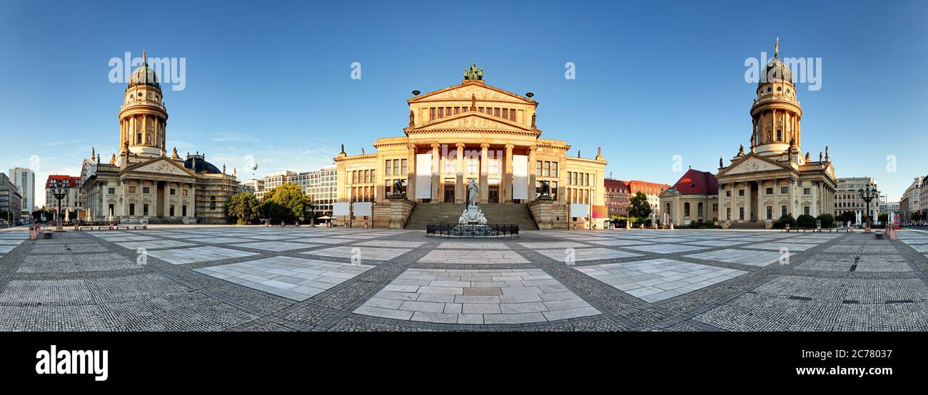 Berlin Gendarmenmarkt - Carrés, Vue Panoramique Banque D'Images