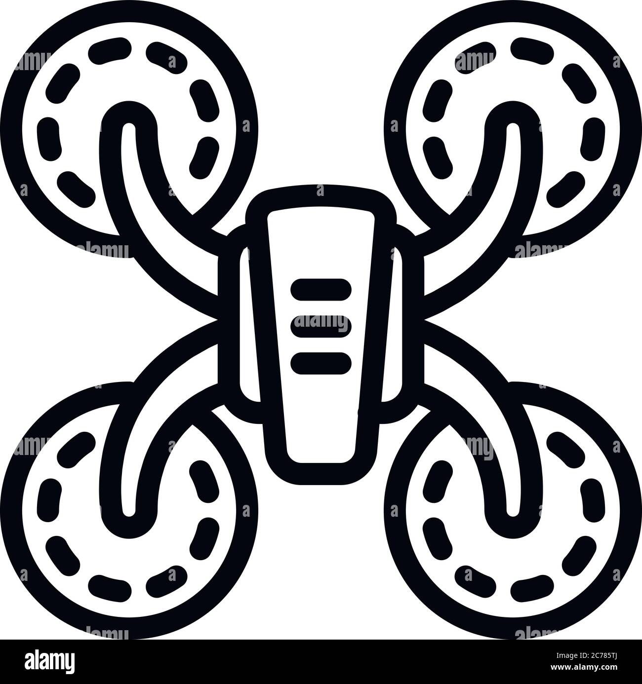 Drone aérien icône. Drone aérien aperçu l'icône vecteur pour la conception web isolé sur fond blanc Illustration de Vecteur