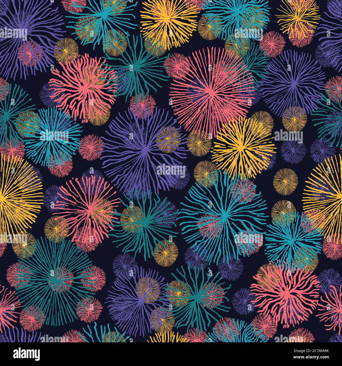 Motif sans couture avec structures et éléments floraux abstraits. Illustration vectorielle Illustration de Vecteur