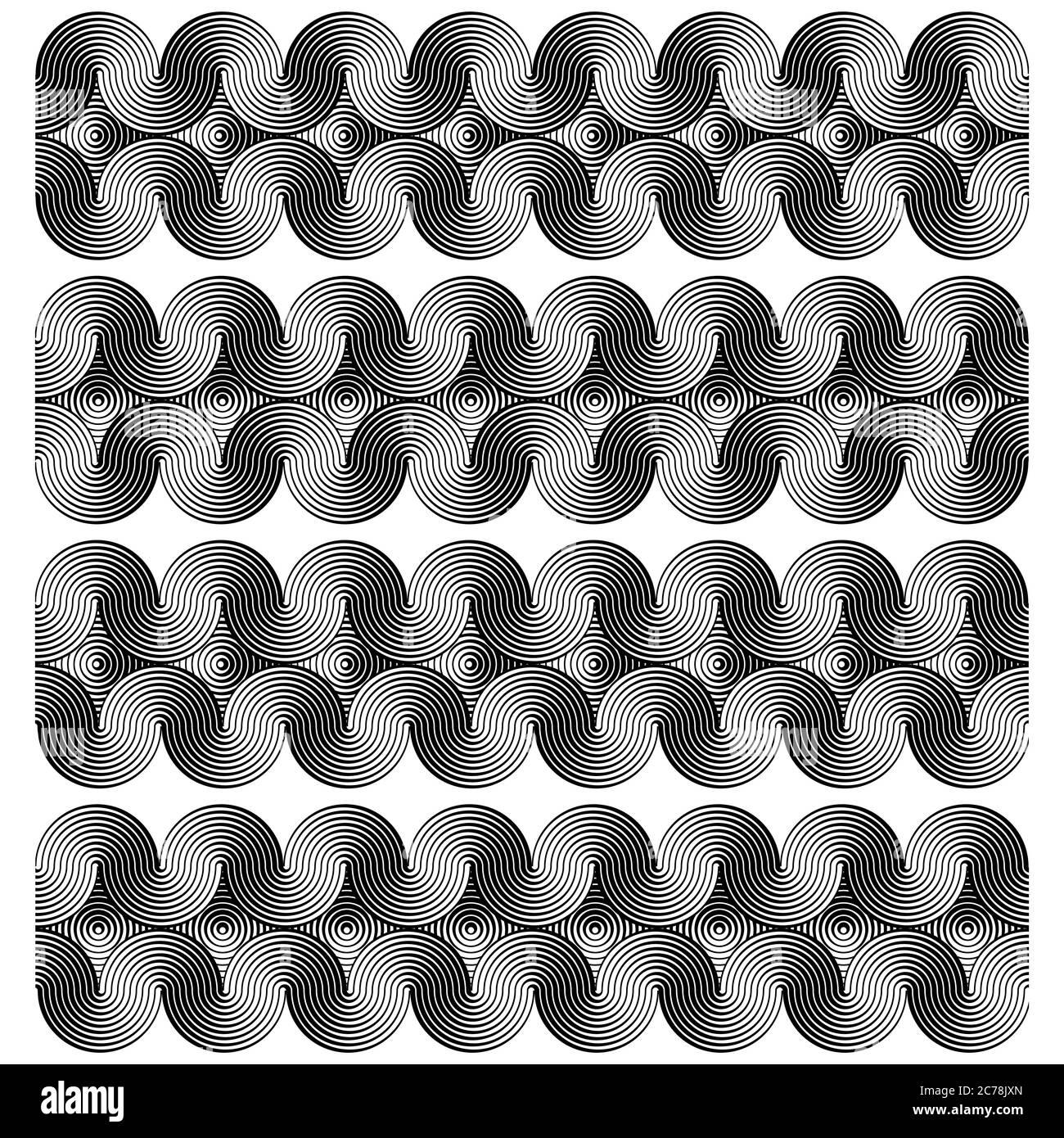Formes géométriques des rayures avec effet de distorsion Illustration de Vecteur