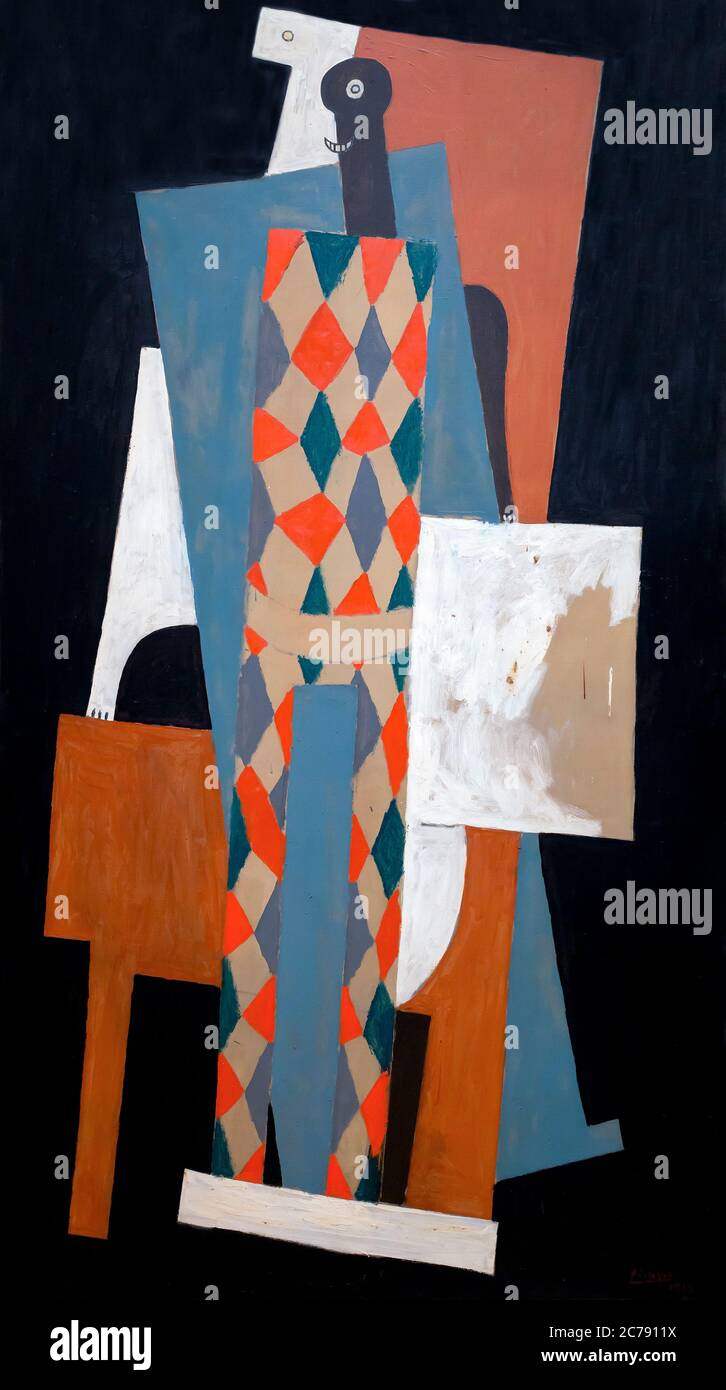 Arlequin, Pablo Picasso, 1915, Banque D'Images