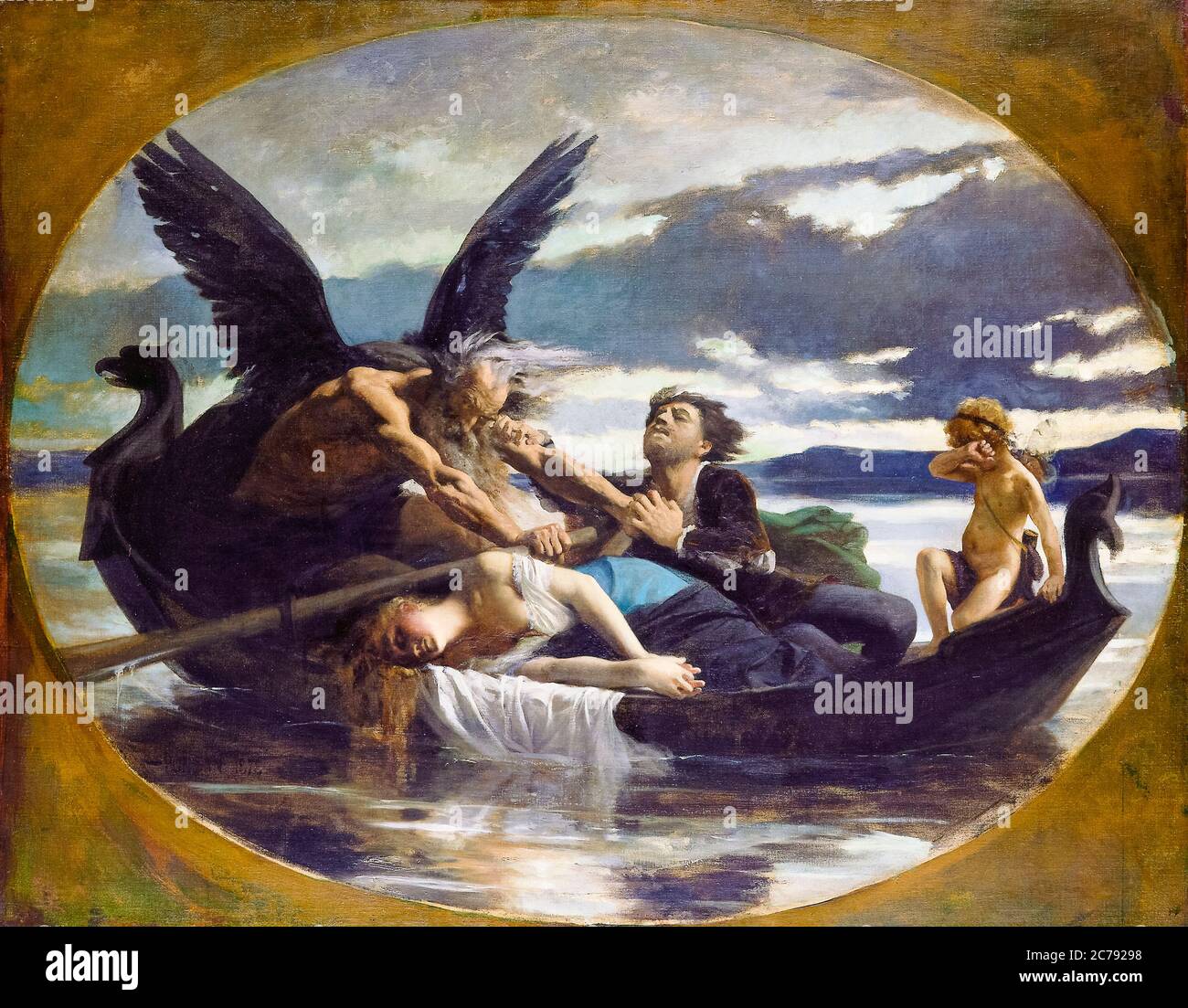 L'amour meurt dans le temps, peinture d'Édouard Debat-Ponsan, 1878 Banque D'Images