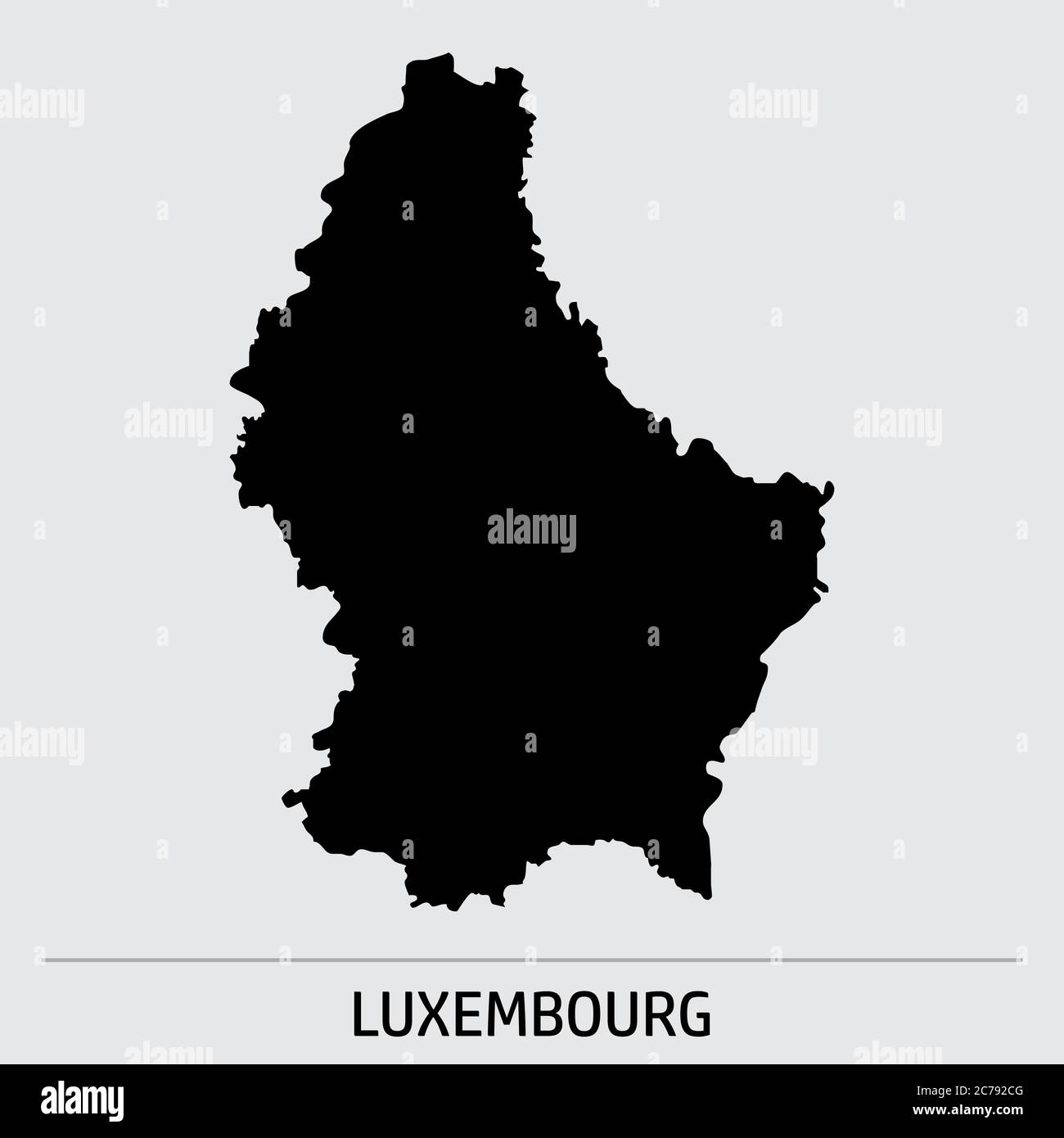 Icône carte Luxembourg Illustration de Vecteur