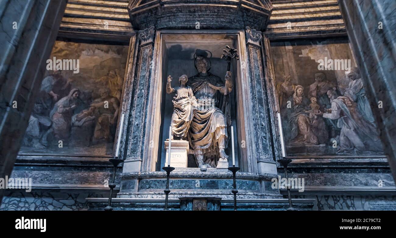 Paysage urbain coloré et étonnant de Rome, en Italie Banque D'Images