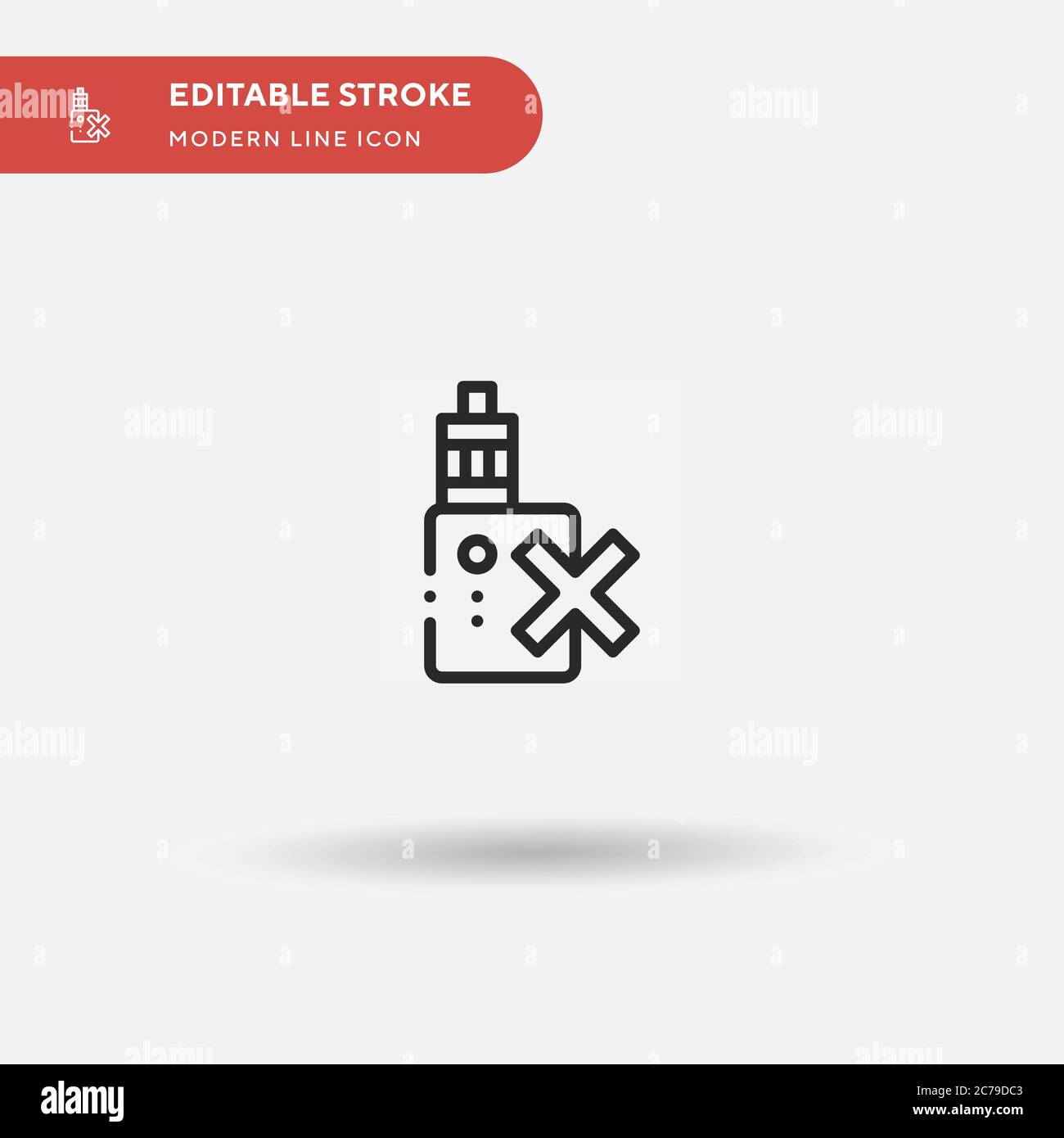 Jeu de symboles vectoriels - vaping interdit, fumer cigarette électronique  non admis Image Vectorielle Stock