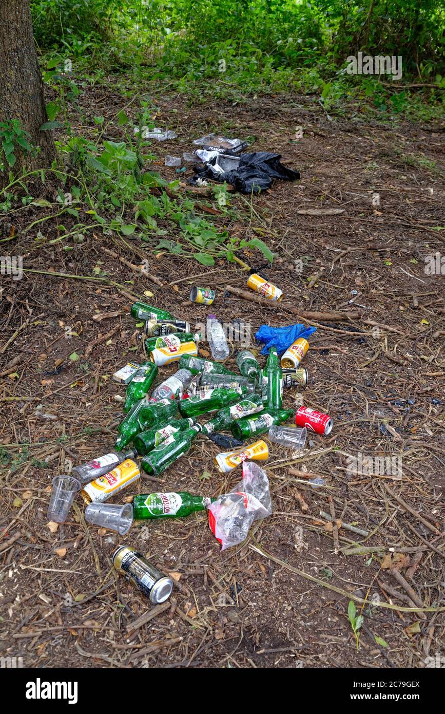 Bouteilles de bière jetées Banque de photographies et d'images à haute  résolution - Alamy