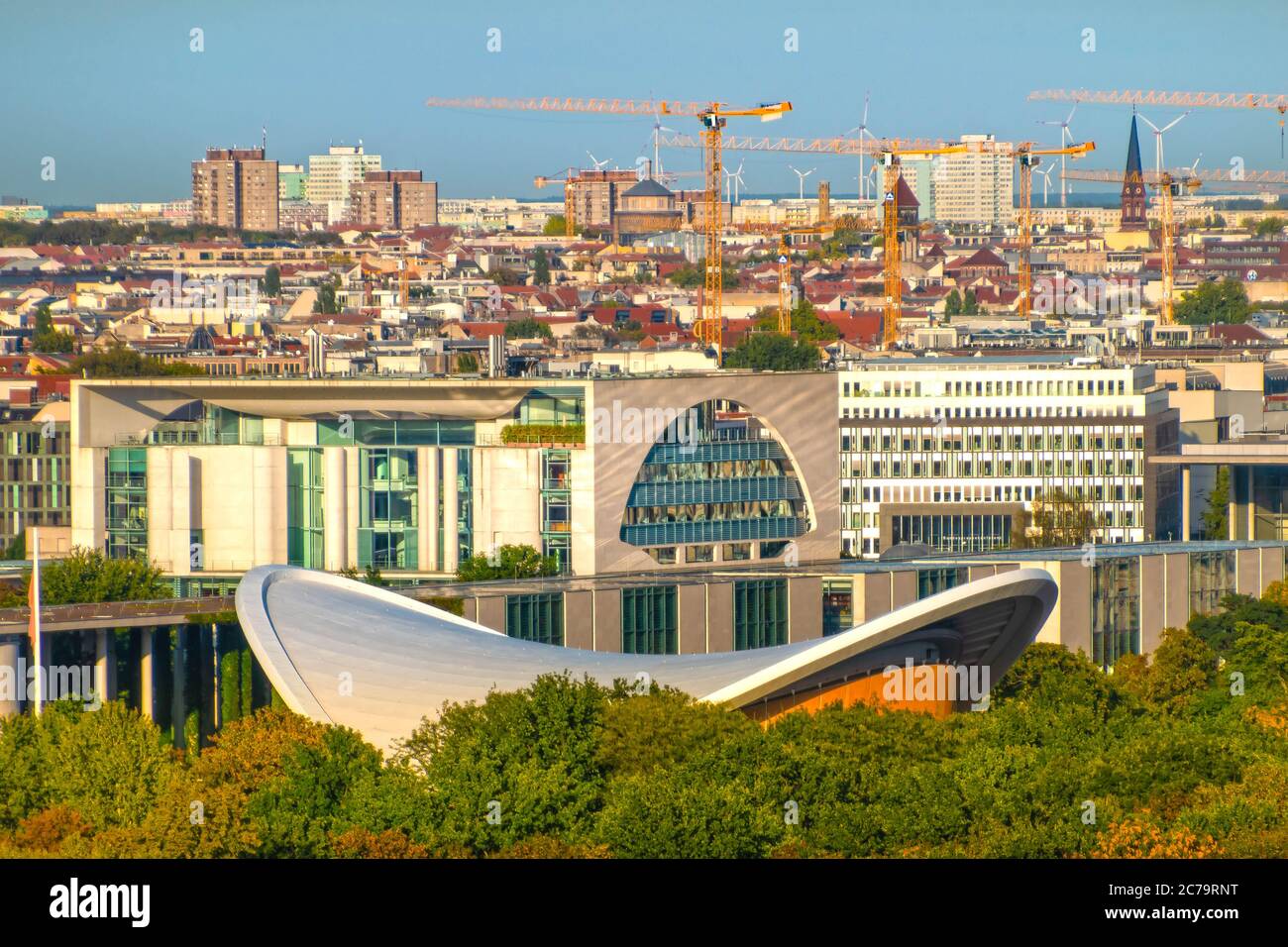 Berlin avec la chancellerie fédérale et la Maison des cultures du monde Banque D'Images