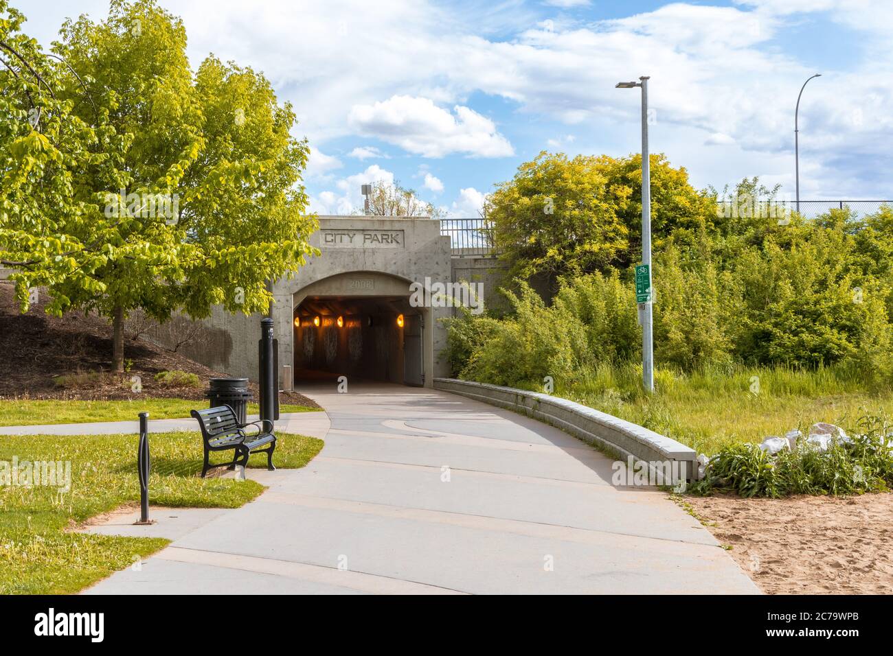 Kelowna, C.-B. / Canada - 18 mai 2020 : City Park à Kelowna, C.-B. Banque D'Images