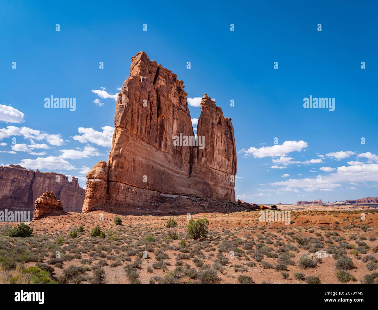 Tour du palais de justice, parc national d'Arches, Utah, États-Unis Banque D'Images