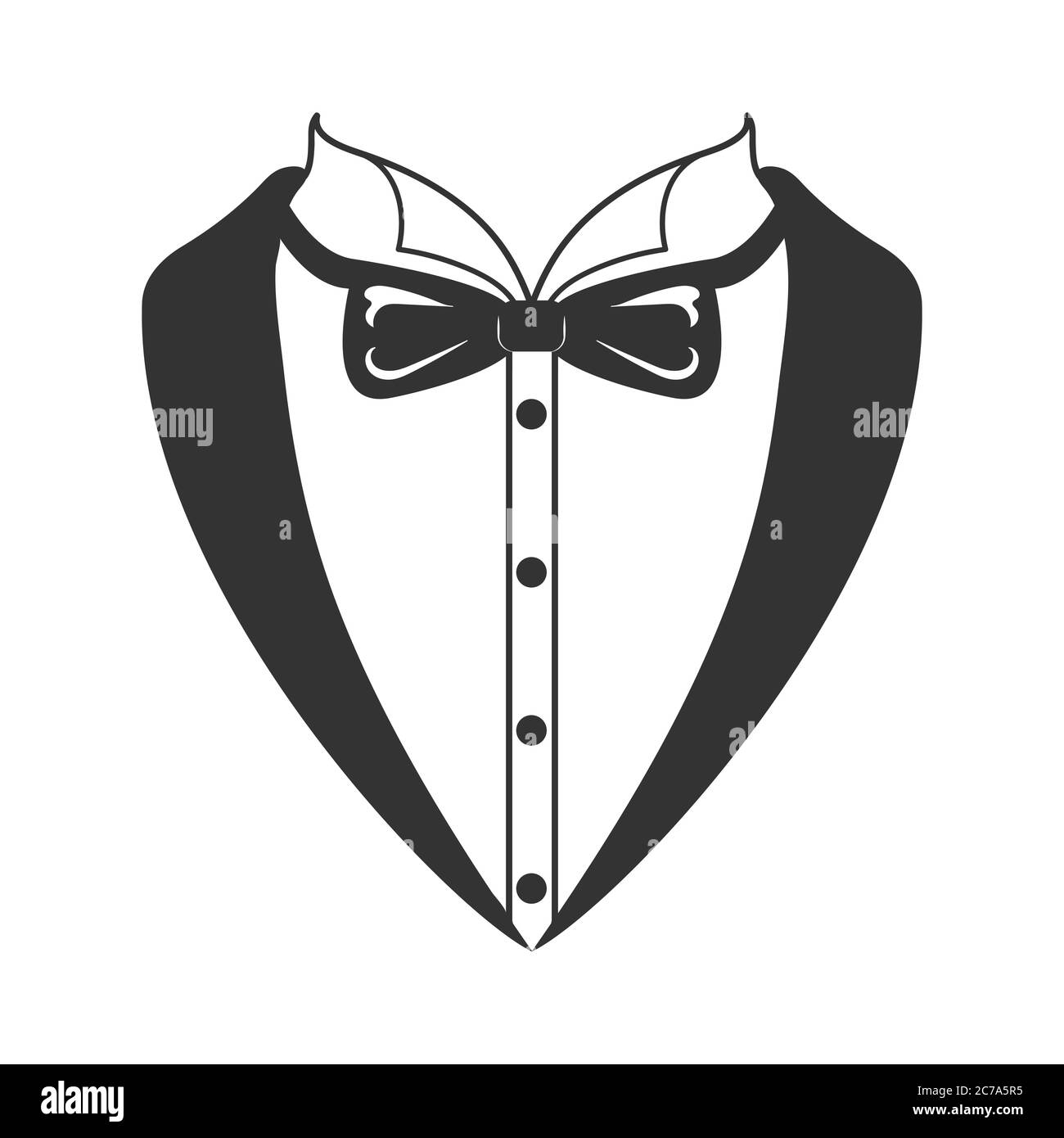 Tailcoat. Illustration vectorielle simple à diverses fins isolée sur fond blanc Illustration de Vecteur