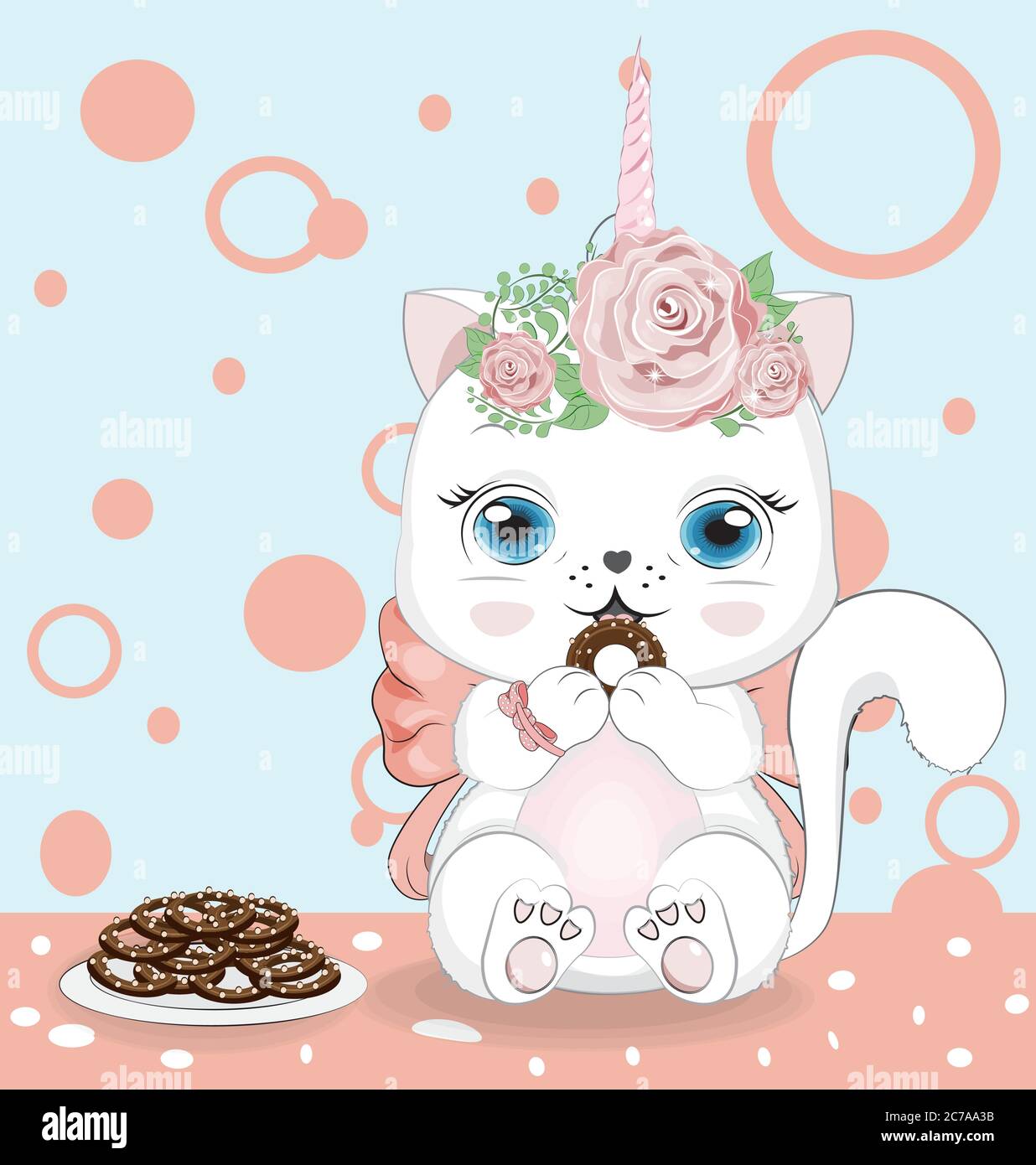 Joyeux Chat Blanc Licorne Fille Chaton Avec L Arc Et Des Biscuits Au Chocolat Dessin A La Main Style De Dessin Anime Pour T Shirt Port Mode Imprime Gre Image Vectorielle Stock Alamy Joyeux Chat Blanc Licorne Fille Chaton Avec L Arc Et Des Biscuits Au Chocolat Dessin A La Main Style De Dessin Anime Pour T Shirt Port Mode Imprime Gre Image Vectorielle Stock Alamy