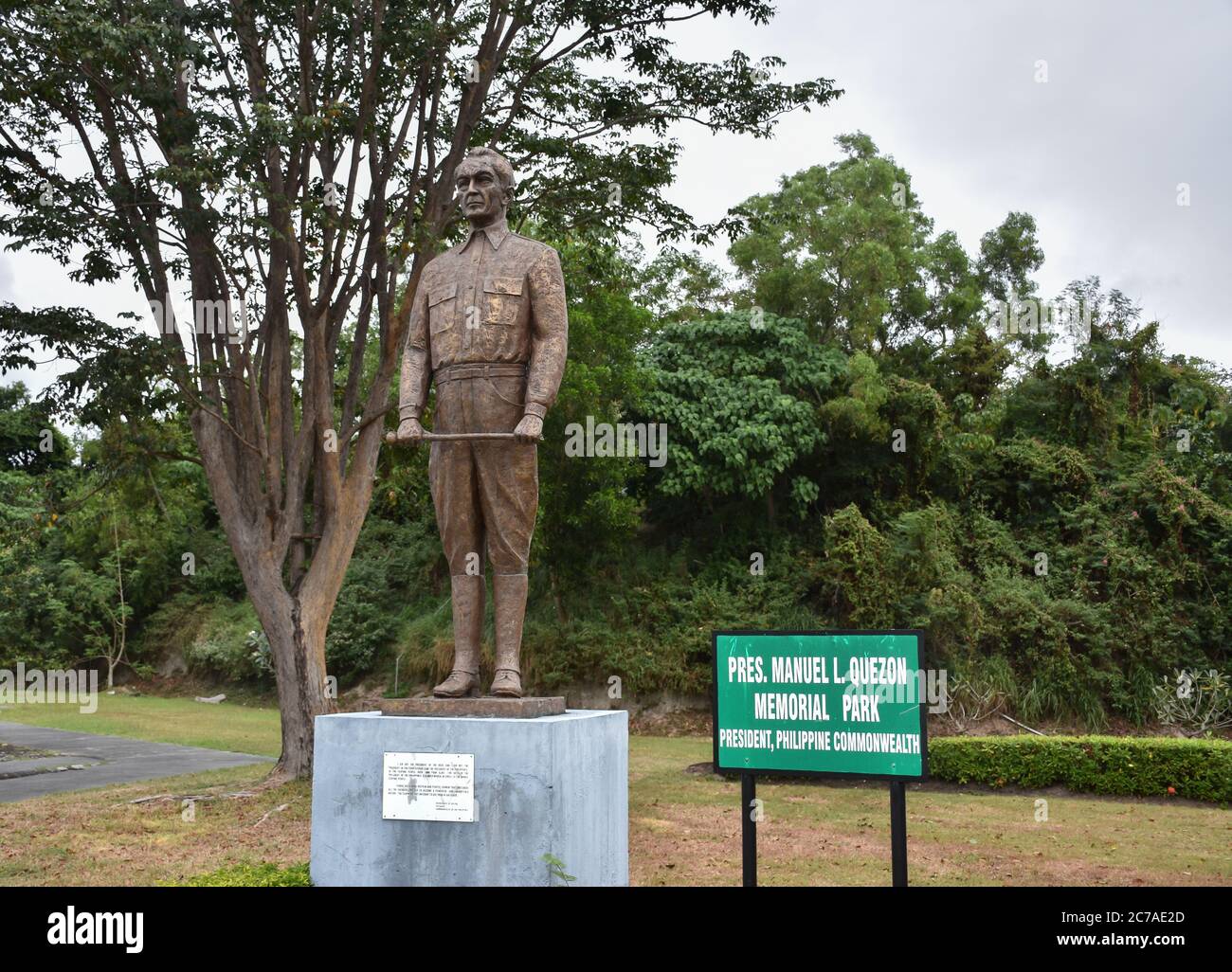 Île Corregidor / Philippines - 31 décembre 2016 : Parc commémoratif du Presc. Manuel L. Quezon Banque D'Images