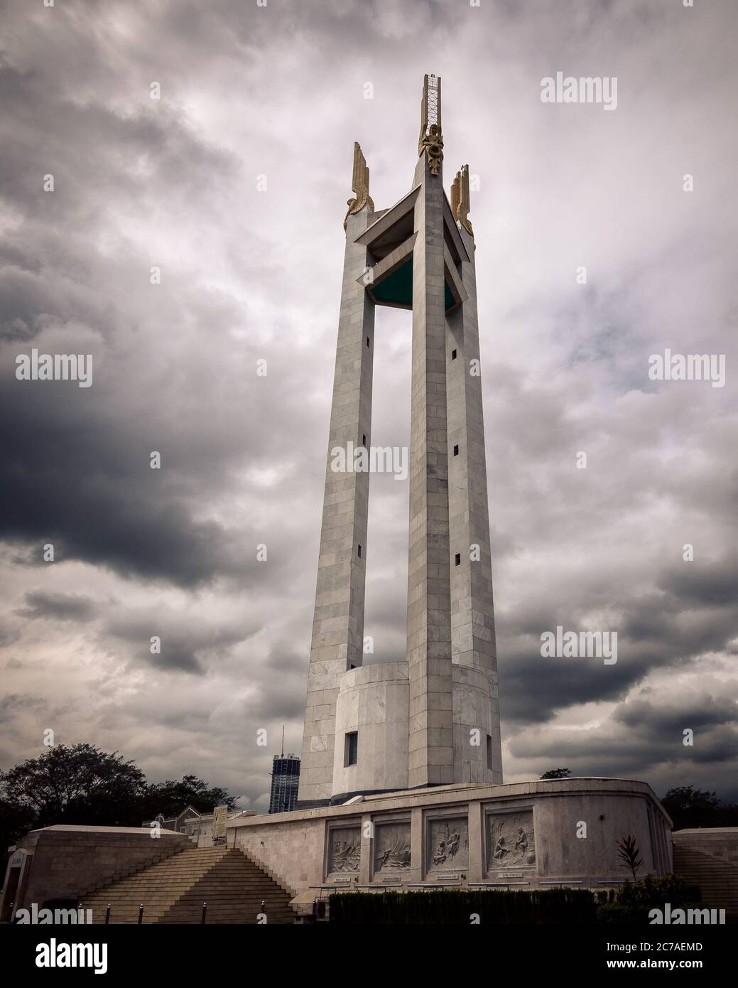 Quezon City, Philippines - 5 janvier 2017 : cercle commémoratif de Quezon Banque D'Images