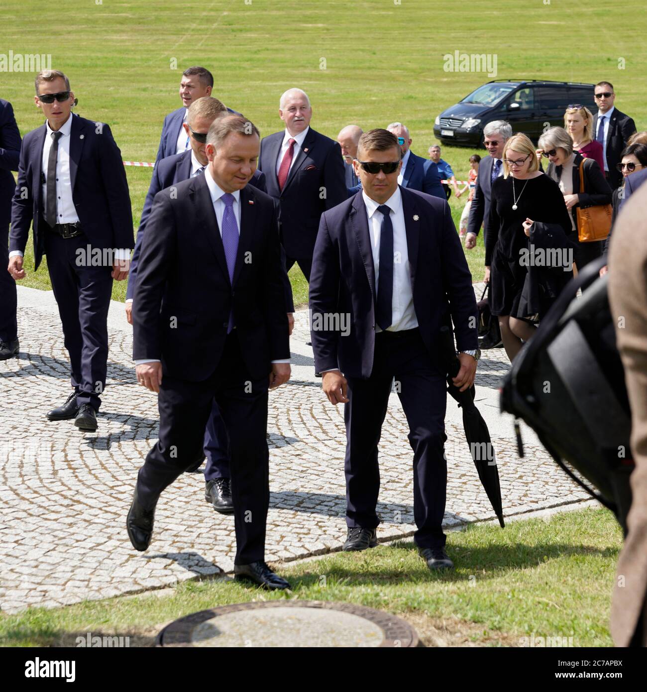 610 anniversaire de la bataille de Grunwald. Célébration d'anniversaire avec la participation des présidents de Pologne et de Lituanie. Tannenberg Banque D'Images