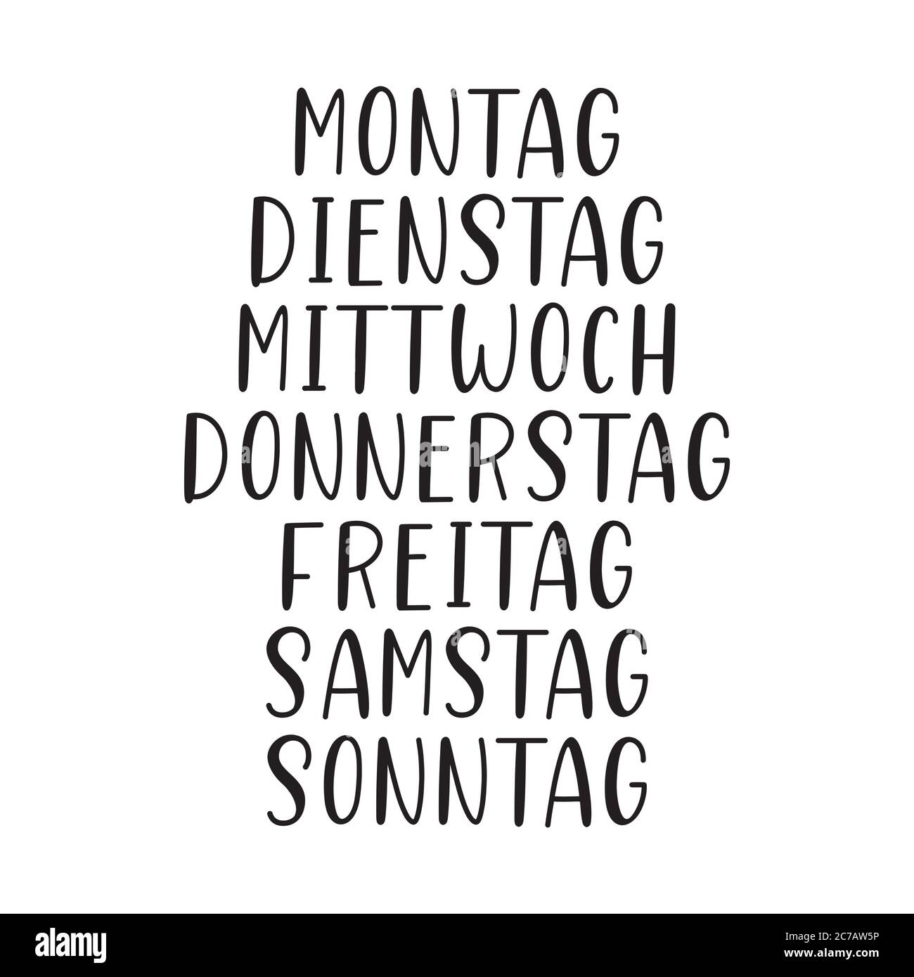 Les Jour De La Semaine En Allemand