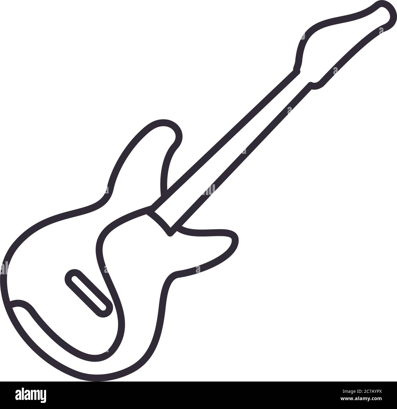 Guitare basse style ligne style icône design, musique son mélodie chanson  art musical et thème de composition Illustration vectorielle Image  Vectorielle Stock - Alamy