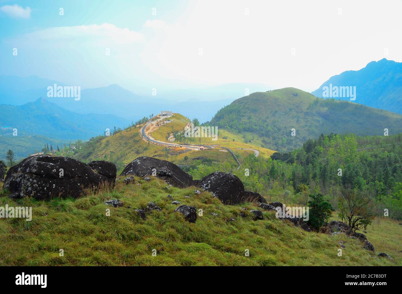 Ponmudi, station de la colline à Trivandrum, Kerala Banque D'Images