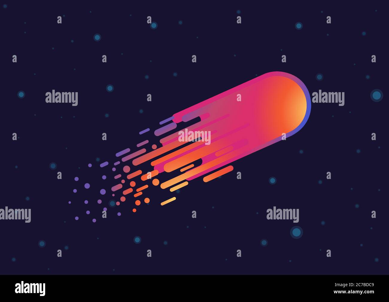 Design moderne dégradé comet fond de vecteur spatial galaxie Illustration de Vecteur