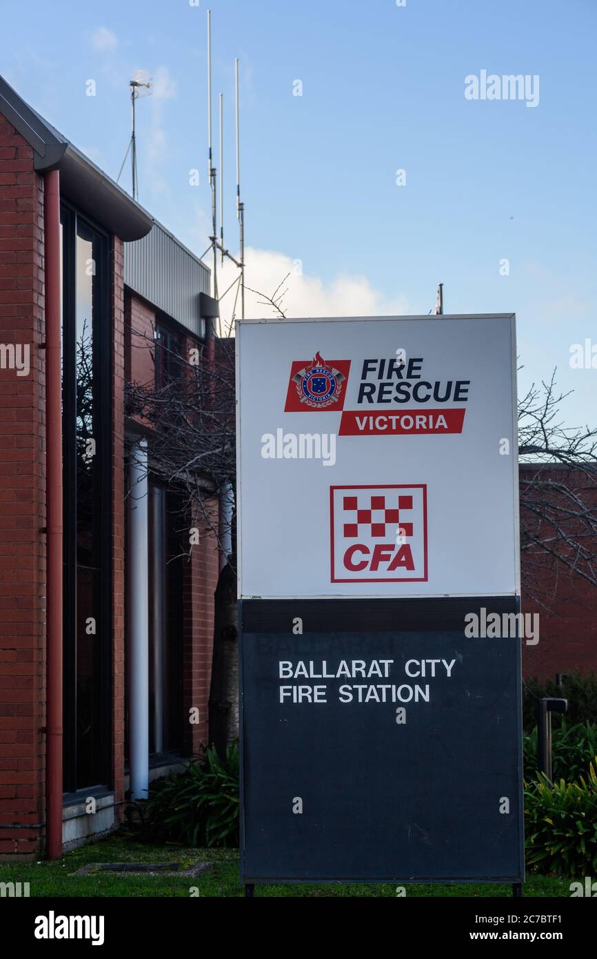 1er juillet 2020 la Country Fire Authority Victoria fusionne avec la brigade des pompiers de Melbourne pour devenir Fire Rescue Victoria Banque D'Images
