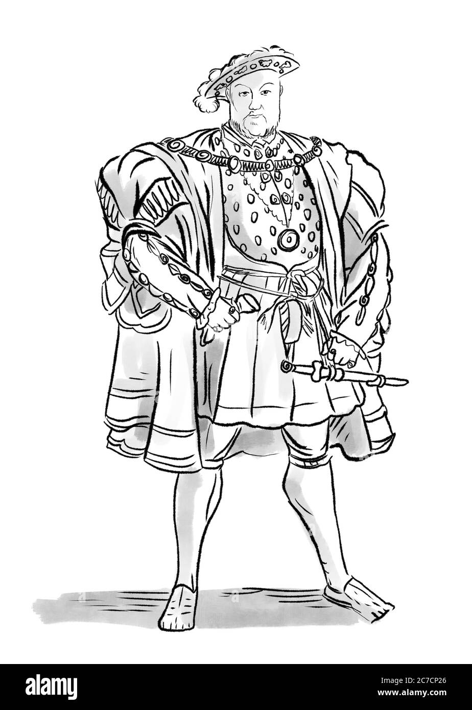 Illustration du roi Henri VIII Banque D'Images